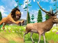 Realistic Lion Hunting Animal 2024